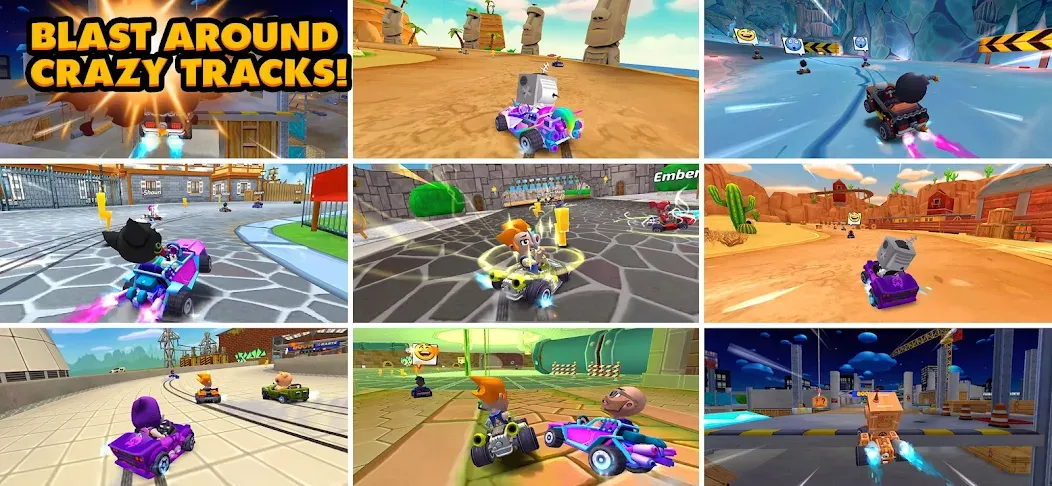 Boom Karts Multiplayer Racing (Бум Картс Мультиплеер Рейсинг) [МОД: Много монет, Открытые уровни и Мега MOD] Screenshot 5