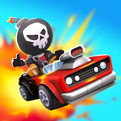 Скачать Boom Karts Multiplayer Racing (Бум Картс Мультиплеер Рейсинг) [МОД: Много монет, Открытые уровни и Мега MOD] | Взлом Boom Karts Multiplayer Racing на Андроид