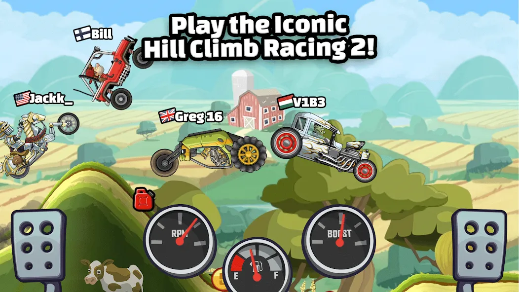 Hill Climb Racing 2 (Хилл Клаим Рейсинг 2) [МОД: Деньги, Монеты и Меню MOD] Screenshot 1