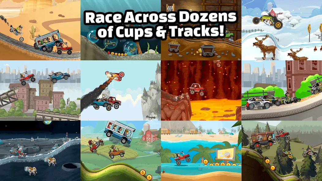 Hill Climb Racing 2 (Хилл Клаим Рейсинг 2) [МОД: Деньги, Монеты и Меню MOD] Screenshot 2