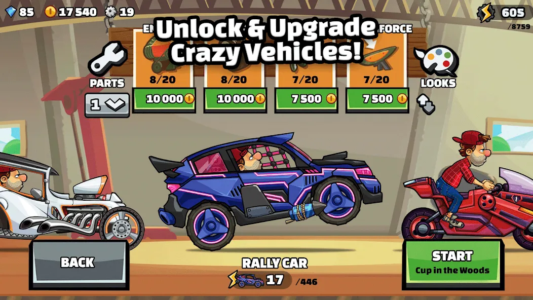 Hill Climb Racing 2 (Хилл Клаим Рейсинг 2) [МОД: Деньги, Монеты и Меню MOD] Screenshot 3