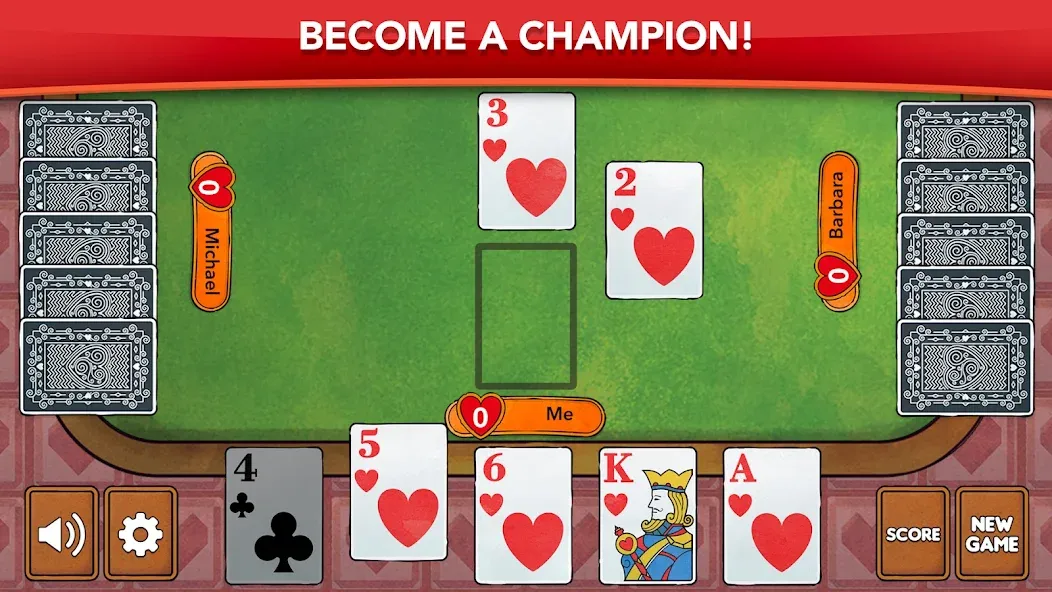 Hearts - Card Game Classic (Хартс) [МОД: Бесконечные деньги, Монеты и Мега MOD] Screenshot 2