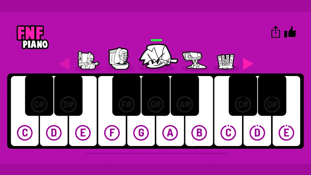 FNF Piano (ФНФ Пиано) [МОД: Все открыто, Дополнительные деньги и Меню MOD] Screenshot 1