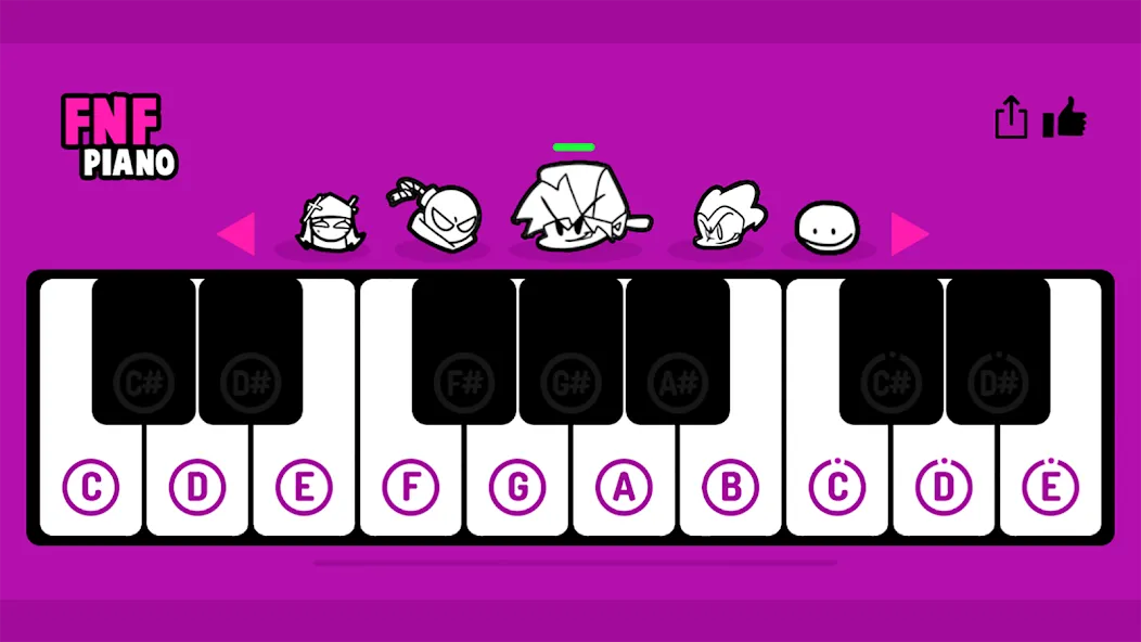 FNF Piano (ФНФ Пиано) [МОД: Все открыто, Дополнительные деньги и Меню MOD] Screenshot 2
