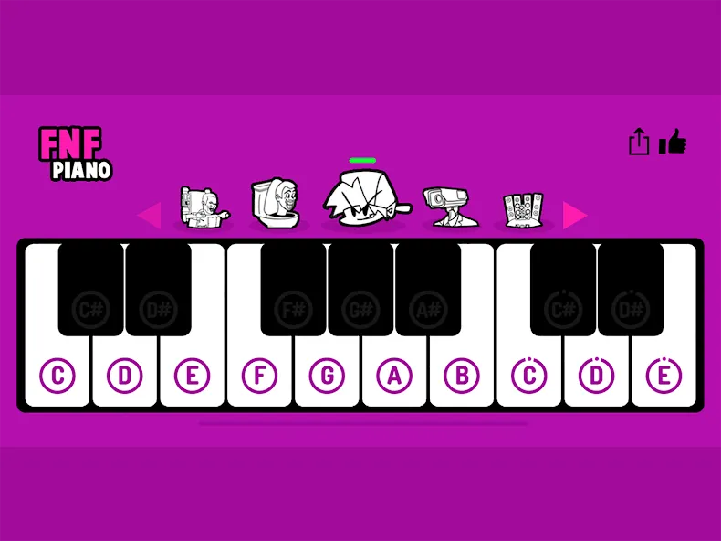 FNF Piano (ФНФ Пиано) [МОД: Все открыто, Дополнительные деньги и Меню MOD] Screenshot 3