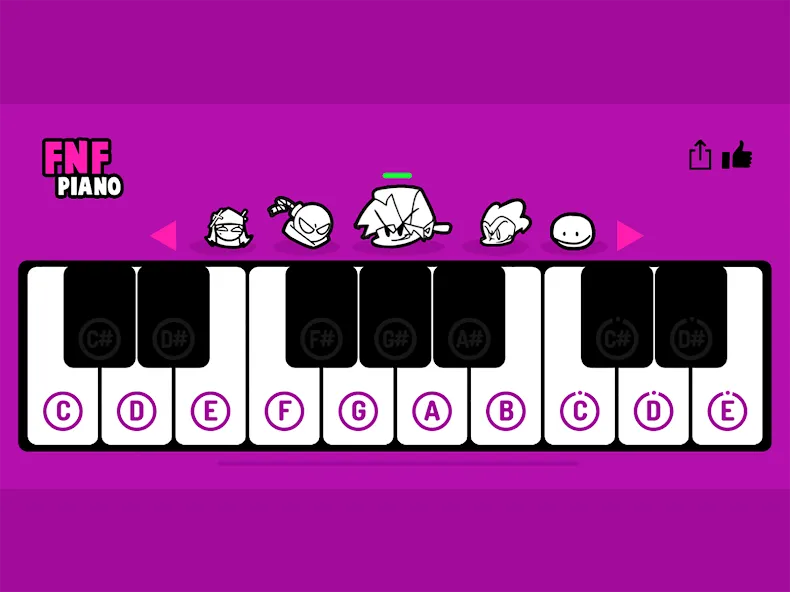 FNF Piano (ФНФ Пиано) [МОД: Все открыто, Дополнительные деньги и Меню MOD] Screenshot 4