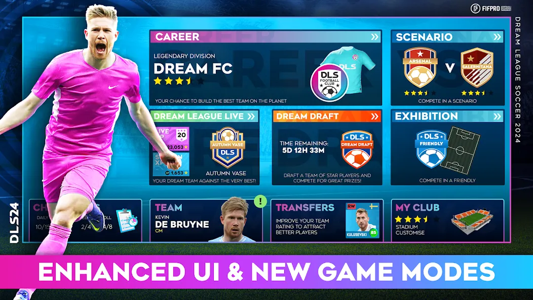 Dream League Soccer 2024 (Дрим Лиг Соккер 2023) [МОД: Деньги, Монеты и Меню MOD] Screenshot 1