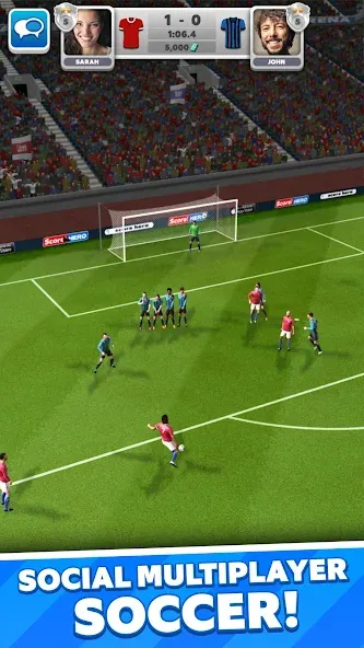 Score! Match - PvP Soccer [МОД: Меню, Бесконечные монеты и Открытые уровни] Screenshot 2