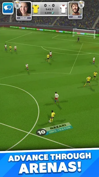 Score! Match - PvP Soccer [МОД: Меню, Бесконечные монеты и Открытые уровни] Screenshot 3