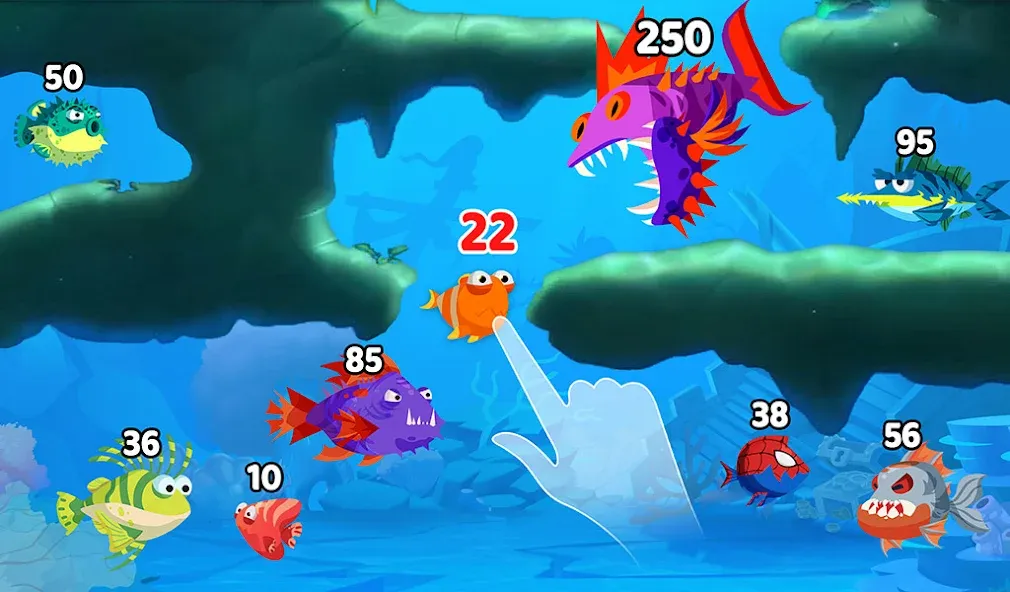 Fish Town IO: Mini Aquarium (Фиш Таун Ай Ой) [МОД: Много монет, Открытые уровни и Мега MOD] Screenshot 2