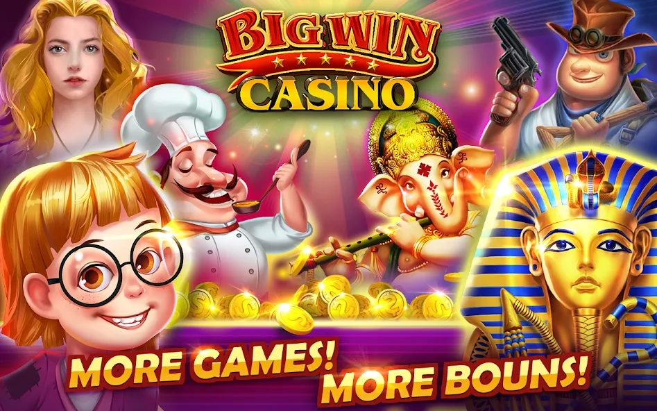 Big Win - Slots Casino™ (Биг Вин) [МОД: Много денег, Монет и Все открыто] Screenshot 1