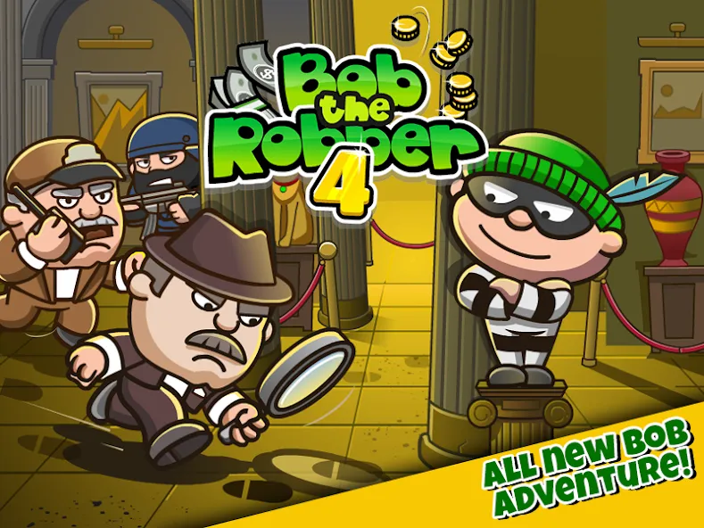 Bob The Robber 4 (Боб Грабитель 4) [МОД: Меню, Бесконечные монеты и Открытые уровни] Screenshot 1