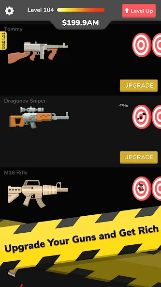 Gun Idle (Ган Айдл) [МОД: Много монет, Открытые уровни и Мега MOD] Screenshot 2