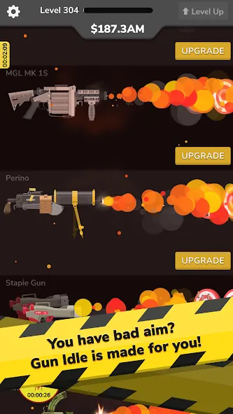 Gun Idle (Ган Айдл) [МОД: Много монет, Открытые уровни и Мега MOD] Screenshot 3
