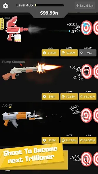 Gun Idle (Ган Айдл) [МОД: Много монет, Открытые уровни и Мега MOD] Screenshot 5