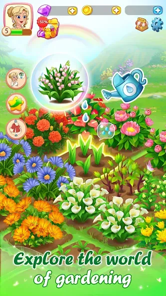 Dream Flower Dressup [МОД: Меню, Бесконечные монеты и Открытые уровни] Screenshot 5