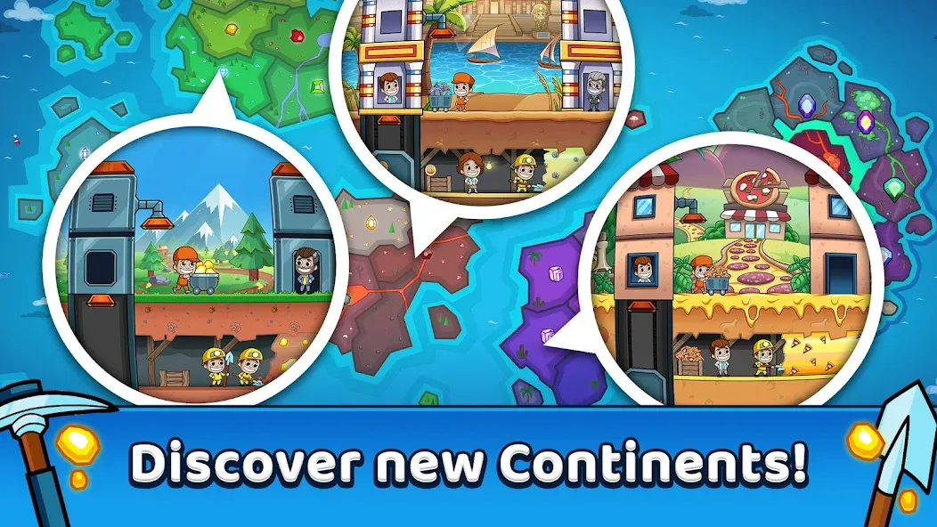 Idle Miner Tycoon: Gold Games [МОД: Меню, Бесконечные монеты и Открытые уровни] Screenshot 4