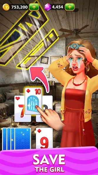 Solitaire Tripeaks Home: Merge (Солитер Трипикс Хоум) [МОД: Деньги, Монеты и Меню MOD] Screenshot 1