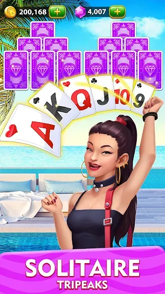 Solitaire Tripeaks Home: Merge (Солитер Трипикс Хоум) [МОД: Деньги, Монеты и Меню MOD] Screenshot 5
