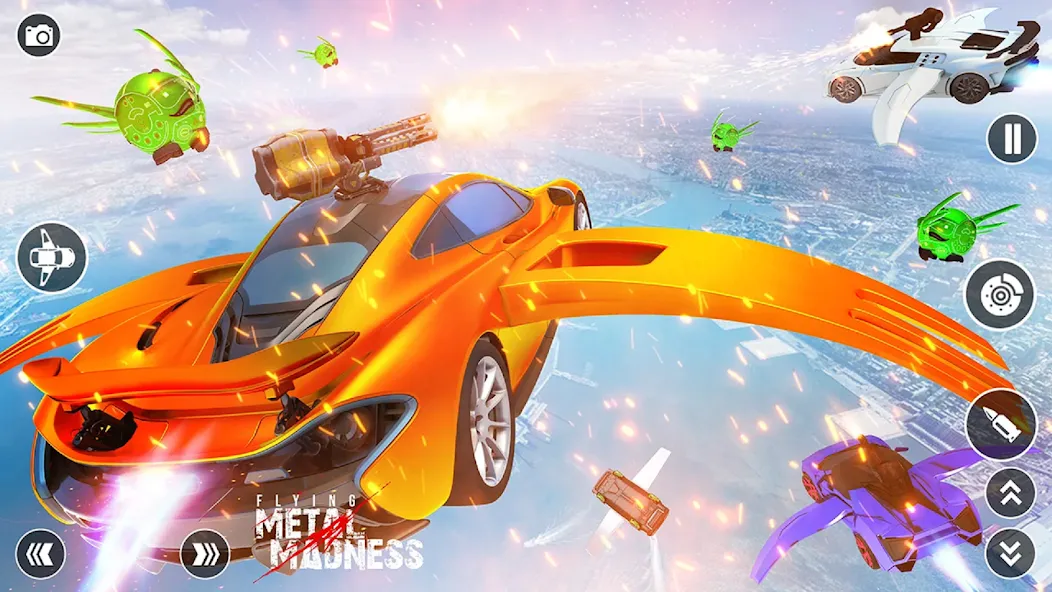 Flying Car Robot Shooting Game [МОД: Все открыто, Дополнительные деньги и Меню MOD] Screenshot 3