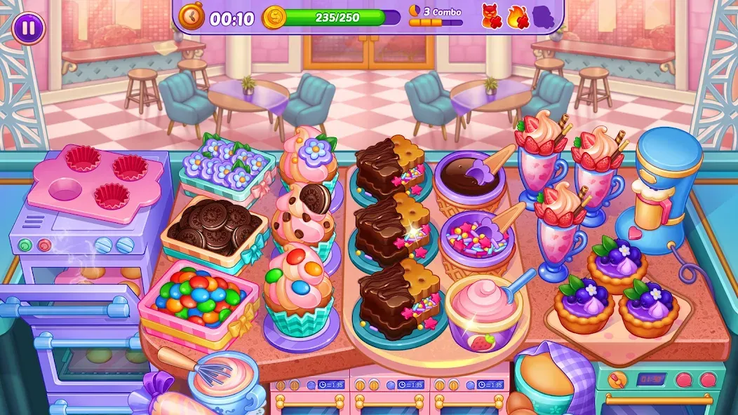 Cooking Crush - Cooking Game (Кукинг Краш) [МОД: Меню, Бесконечные монеты и Открытые уровни] Screenshot 3