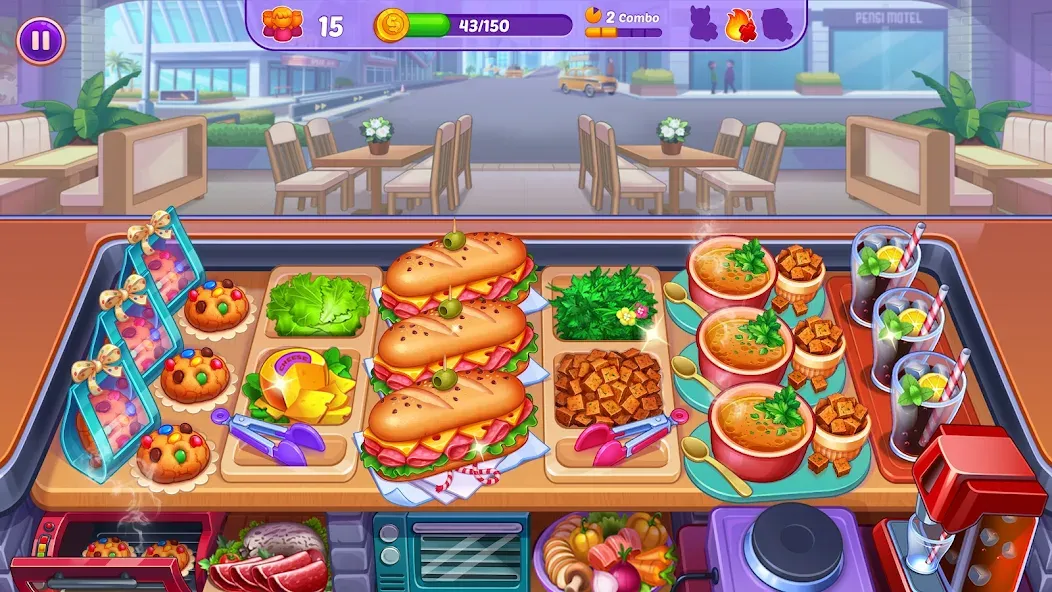Cooking Crush - Cooking Game (Кукинг Краш) [МОД: Меню, Бесконечные монеты и Открытые уровни] Screenshot 4