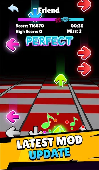 Music Rap Time Battle (Фанкин Музыка) [МОД: Меню, Бесконечные монеты и Открытые уровни] Screenshot 2