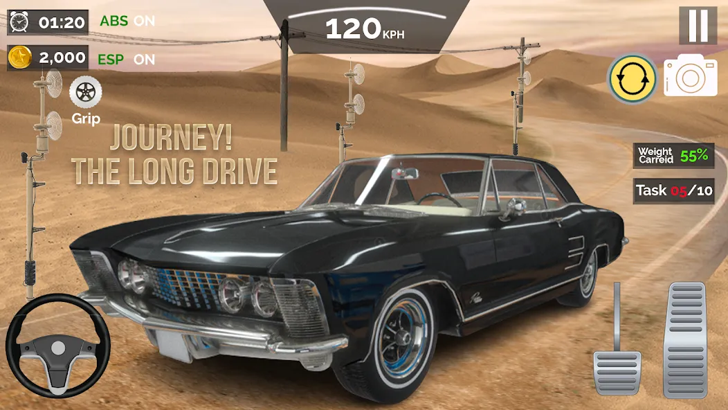 Long Road Trip Games Car Drive [МОД: Много монет, Открытые уровни и Мега MOD] Screenshot 2