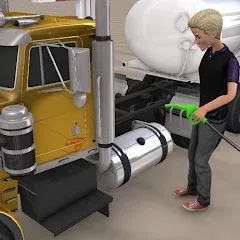 Скачать Euro Truck Gas Station Games [МОД: Все открыто, Дополнительные деньги и Меню MOD] | Взлом Euro Truck Gas Station Games на Андроид