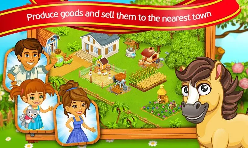 Farm Town: Cartoon Story [МОД: Меню, Бесконечные монеты и Открытые уровни] Screenshot 4