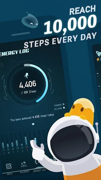 Walkr: Fitness Space Adventure (Уолкр) [МОД: Много денег, Монет и Все открыто] Screenshot 1