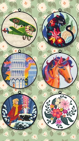 Cross Stitch Club (Кросс Стич Клуб) [МОД: Деньги, Монеты и Меню MOD] Screenshot 1