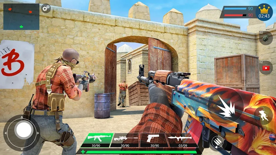 Commando Gun Shooting Games 3D [МОД: Все открыто, Дополнительные деньги и Меню MOD] Screenshot 2