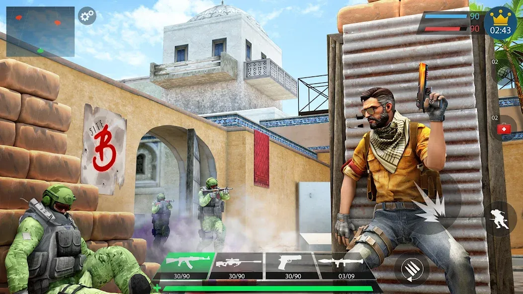 Commando Gun Shooting Games 3D [МОД: Все открыто, Дополнительные деньги и Меню MOD] Screenshot 3