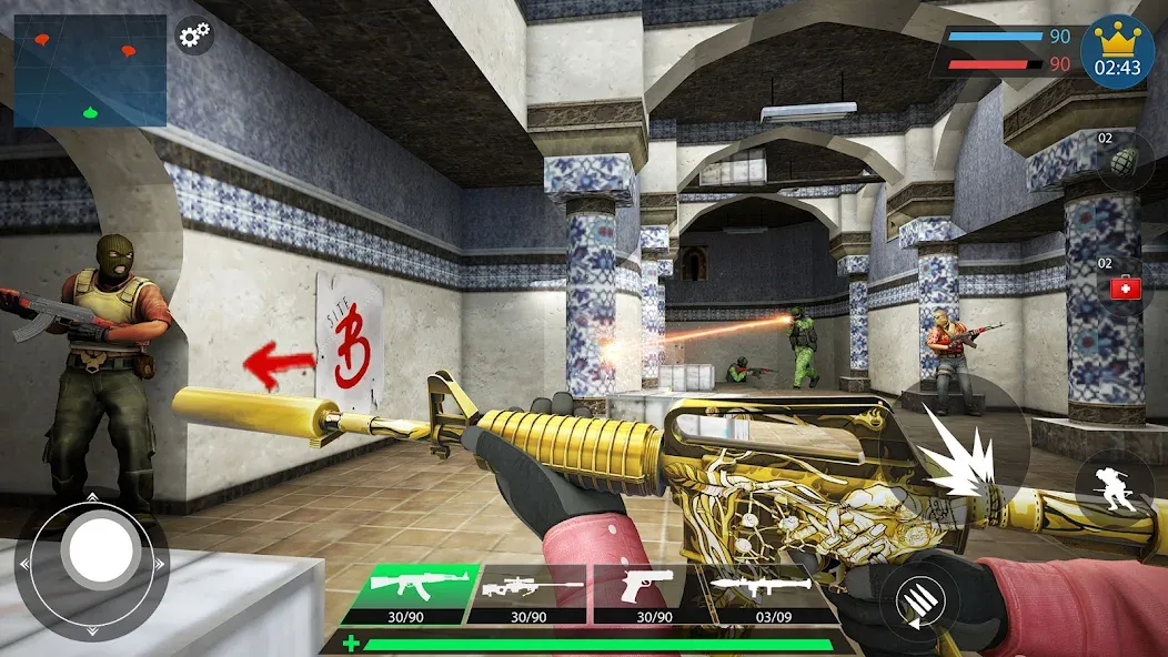 Commando Gun Shooting Games 3D [МОД: Все открыто, Дополнительные деньги и Меню MOD] Screenshot 4
