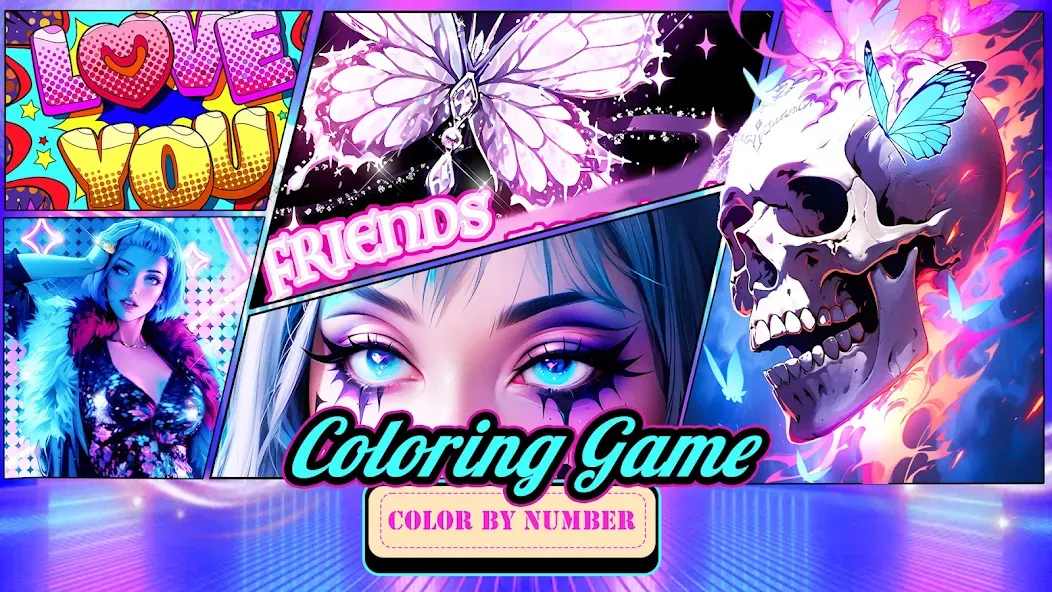 Coloring Games-Color By Number [МОД: Деньги, Монеты и Меню MOD] Screenshot 1