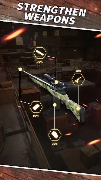 Sniper Shooting : 3D Gun Game [МОД: Много монет, Открытые уровни и Мега MOD] Screenshot 1