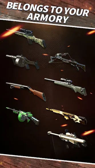 Sniper Shooting : 3D Gun Game [МОД: Много монет, Открытые уровни и Мега MOD] Screenshot 3