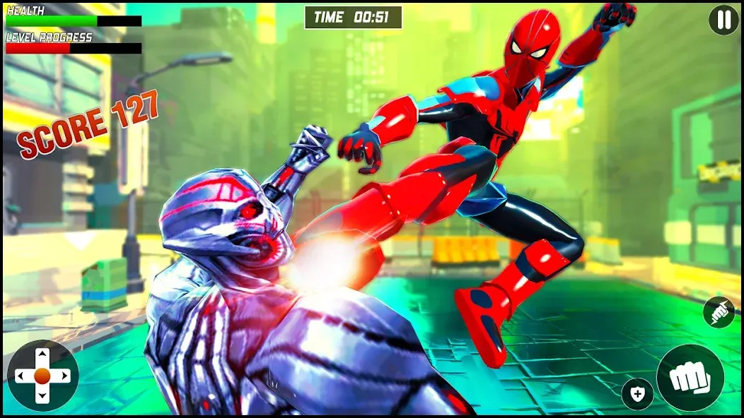 Strange Robot Spider hero Game [МОД: Бесконечные деньги, Монеты и Мега MOD] Screenshot 3