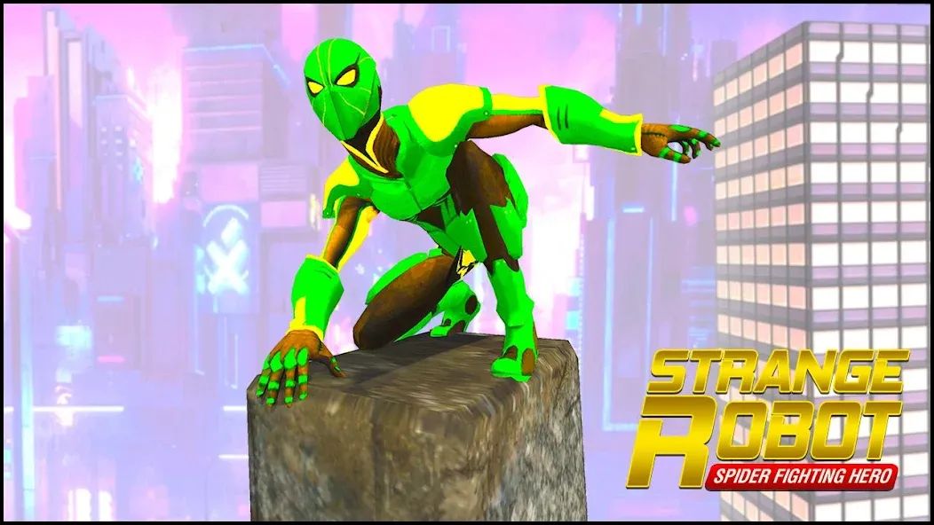 Strange Robot Spider hero Game [МОД: Бесконечные деньги, Монеты и Мега MOD] Screenshot 5