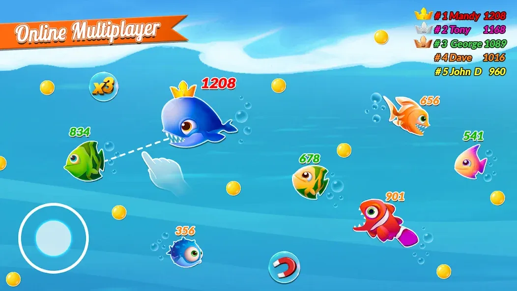 Fish.IO Fish Games Shark Games (Фиш Ай О Фиш Геймс Шарк Геймс) [МОД: Все открыто, Дополнительные деньги и Меню MOD] Screenshot 2
