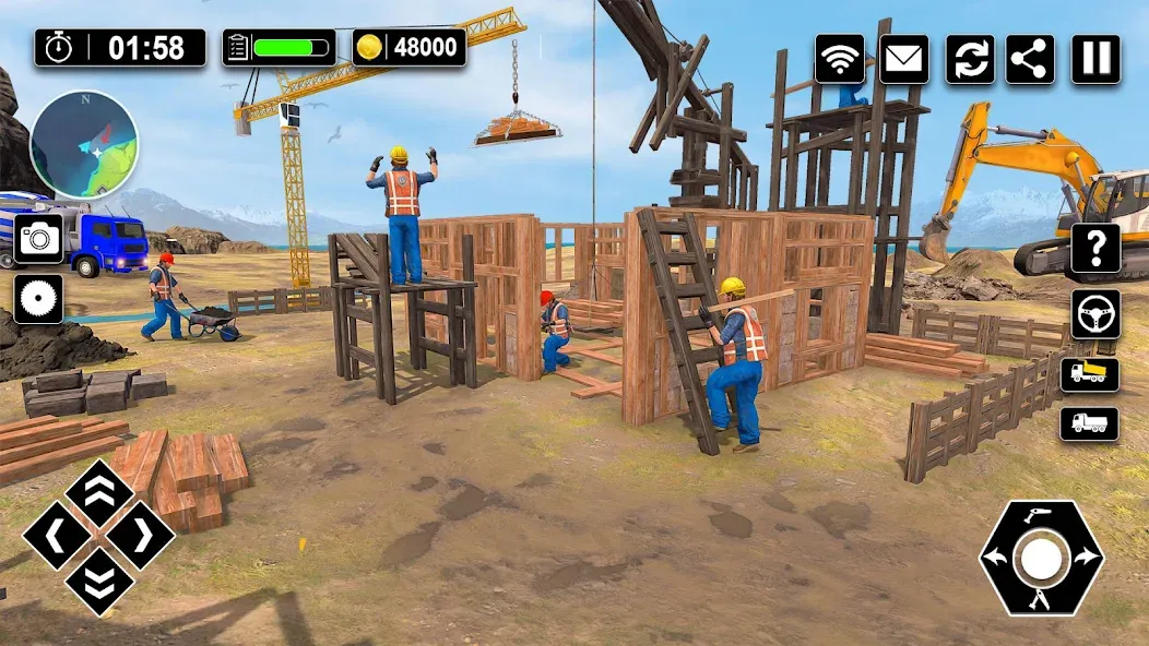 Wood House Construction Game [МОД: Много денег, Монет и Все открыто] Screenshot 2