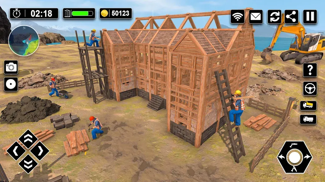 Wood House Construction Game [МОД: Много денег, Монет и Все открыто] Screenshot 3