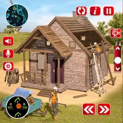 Скачать Wood House Construction Game [МОД: Много денег, Монет и Все открыто] | Взлом Wood House Construction Game на Андроид