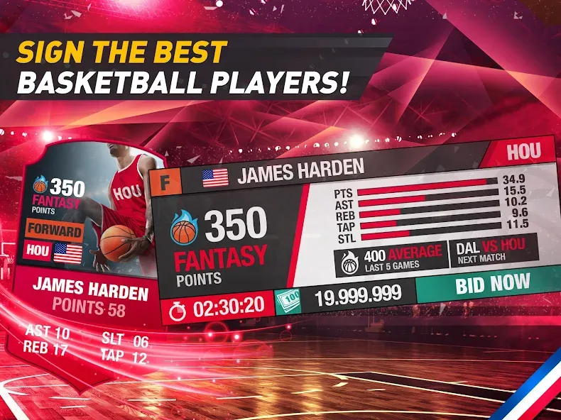 Basketball Fantasy Manager NBA [МОД: Все открыто, Дополнительные деньги и Меню MOD] Screenshot 5
