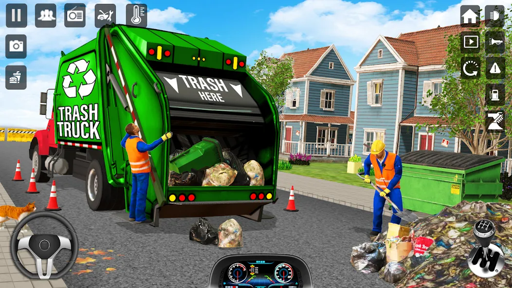 Trash Truck Games Simulator 3D [МОД: Деньги, Монеты и Меню MOD] Screenshot 1