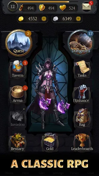 Age of Revenge: Turn Based RPG (Эйдж оф Ревендж) [МОД: Много денег, Монет и Все открыто] Screenshot 1