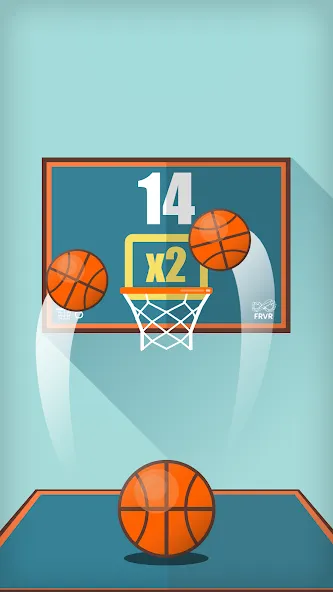 Basketball FRVR - Dunk Shoot (Баскетбол ФРВР) [МОД: Меню, Бесконечные монеты и Открытые уровни] Screenshot 1