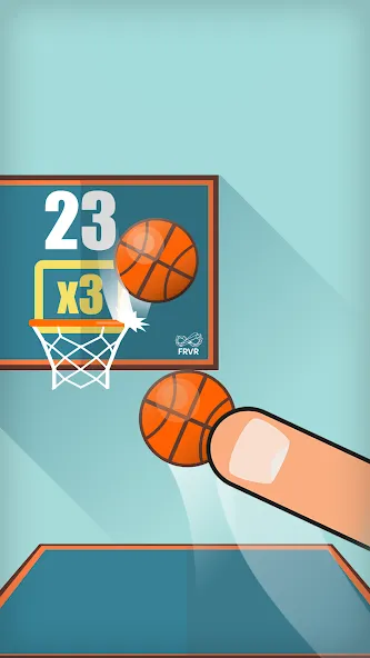 Basketball FRVR - Dunk Shoot (Баскетбол ФРВР) [МОД: Меню, Бесконечные монеты и Открытые уровни] Screenshot 3