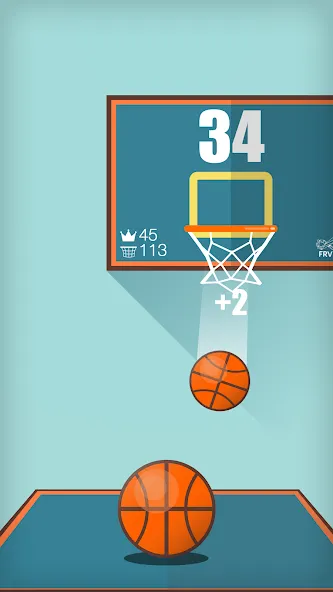 Basketball FRVR - Dunk Shoot (Баскетбол ФРВР) [МОД: Меню, Бесконечные монеты и Открытые уровни] Screenshot 4